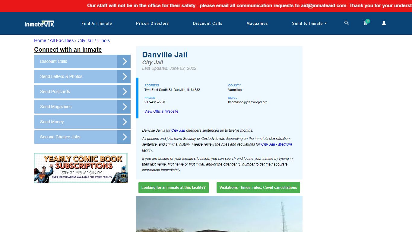 Danville Jail | Inmate Locator
